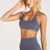 sportine liemenele gym glamour atvira nugara blue