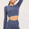 gym glamour rashguard seamless dark blue