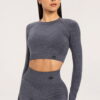 gym glamour rashguard seamless dark grey