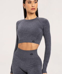 gym glamour rashguard seamless dark grey