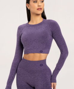 gym glamour rashguard seamless dark plum