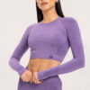 gym glamour rashguard seamless dark violet