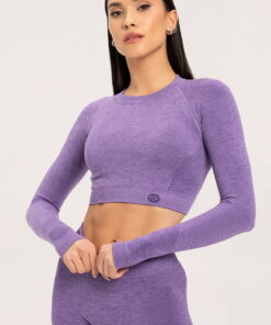 gym glamour rashguard seamless dark violet