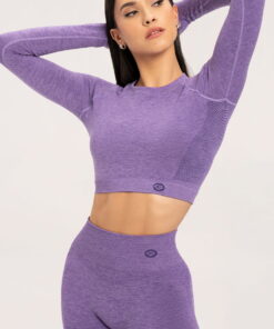 gym glamour rashguard seamless dark violet