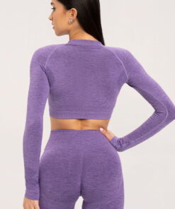 gym glamour rashguard seamless dark violet