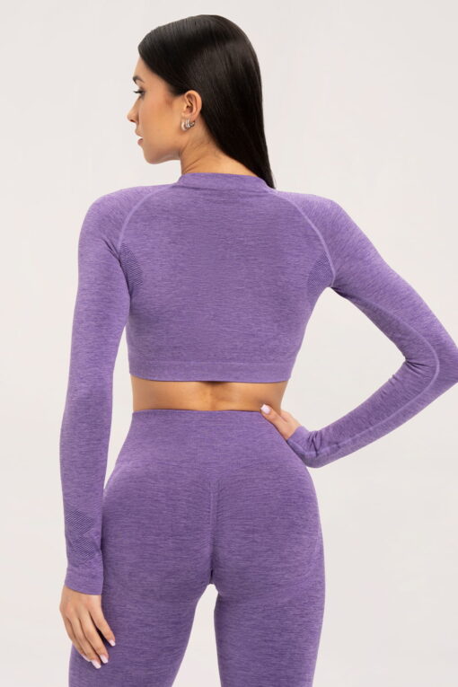 gym glamour rashguard seamless dark violet