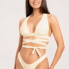 Gym glamour liemenele cross wrap off white