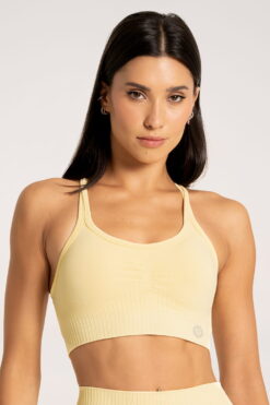 gym glamour push up liemenele sportui butter yellow