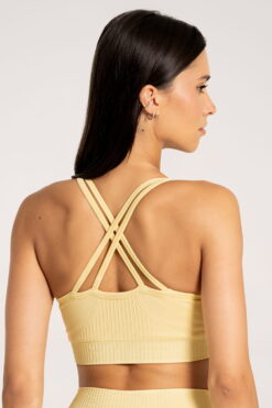 gym glamour push up liemenele sportui butter yellow