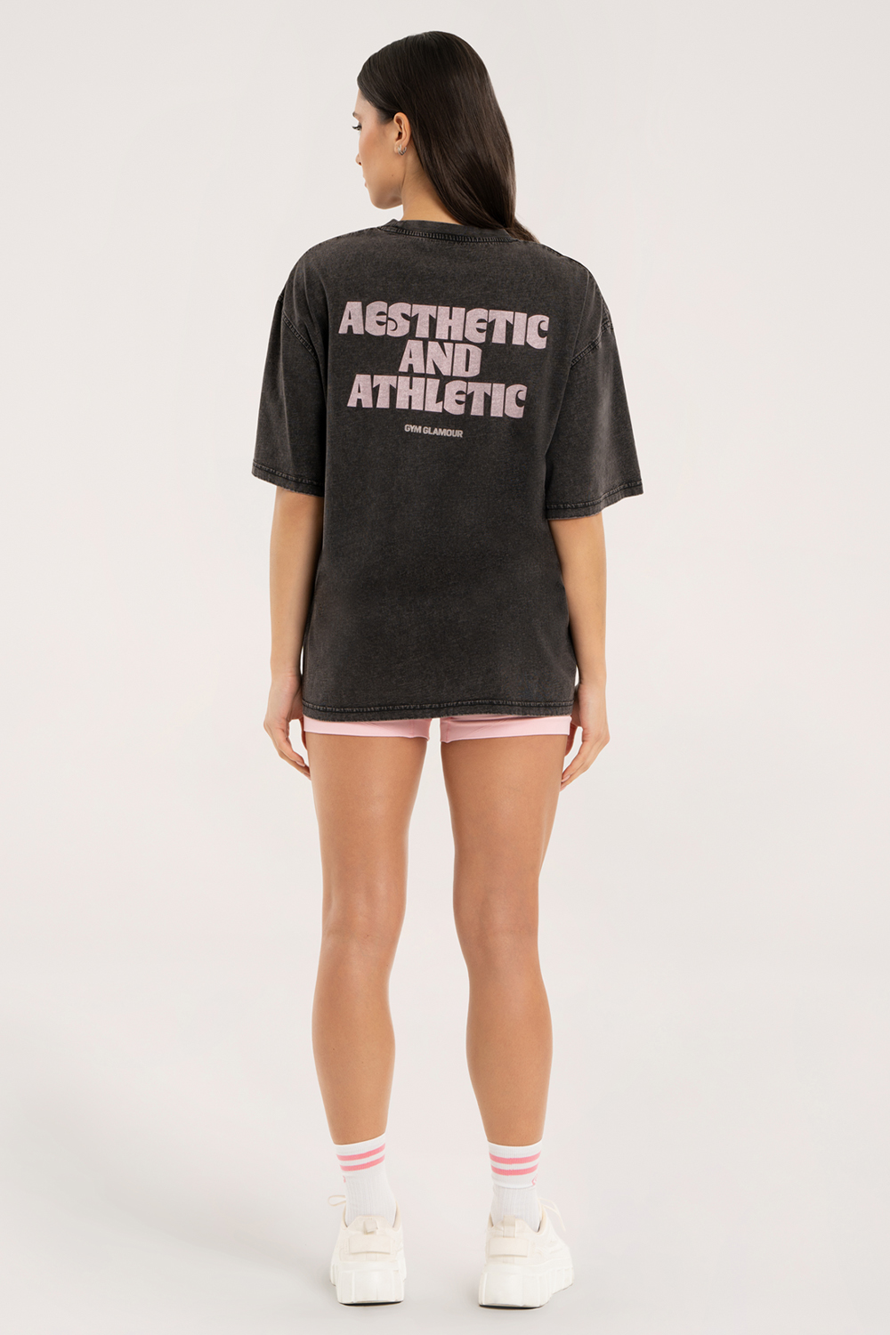 Oversize marškinėliai "Aesthetic and Athletic" - Image 4