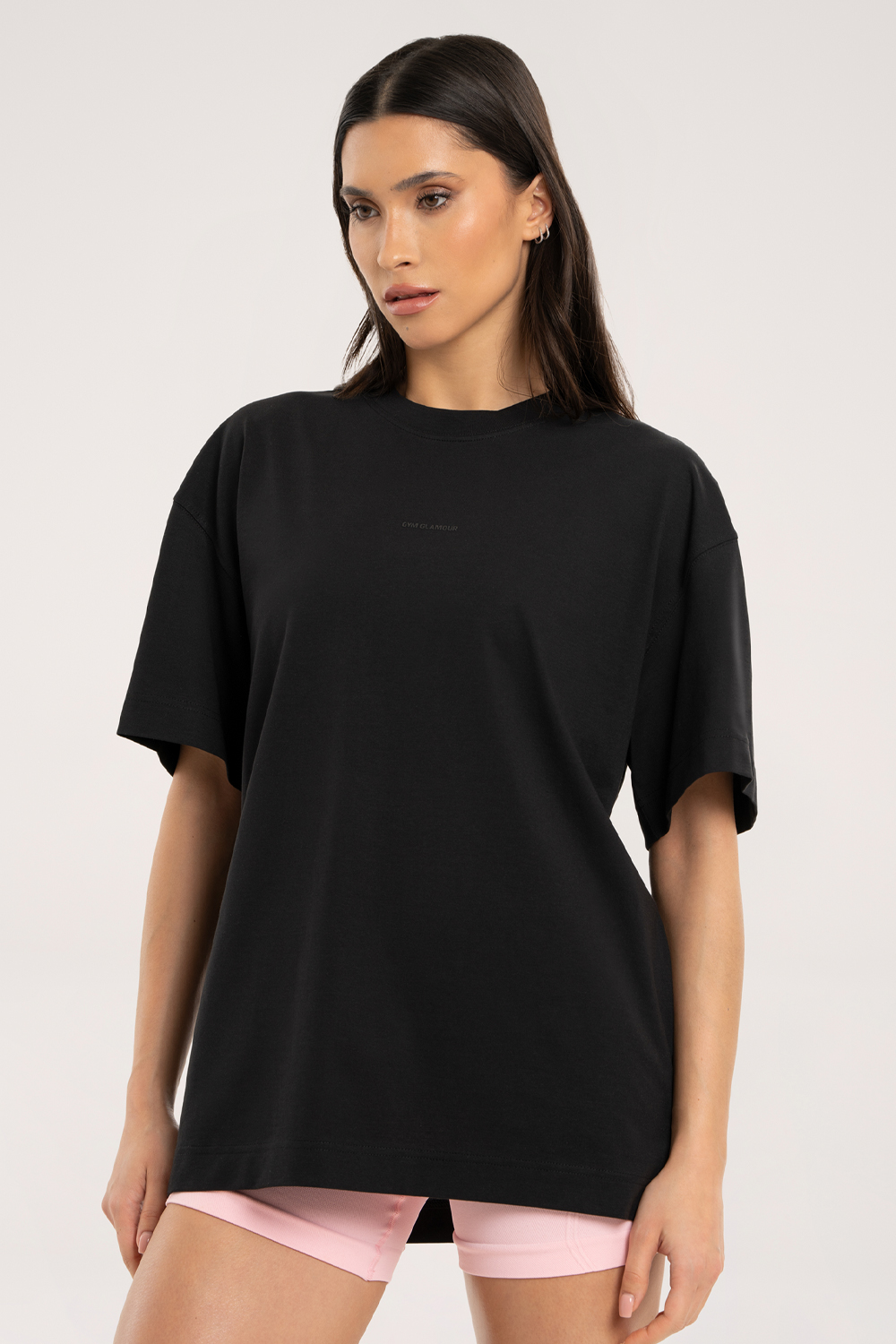 Black Oversize Classic marškinėliai
