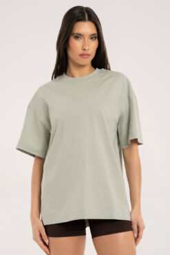 Olive Grey Oversize Classic marškinėliai