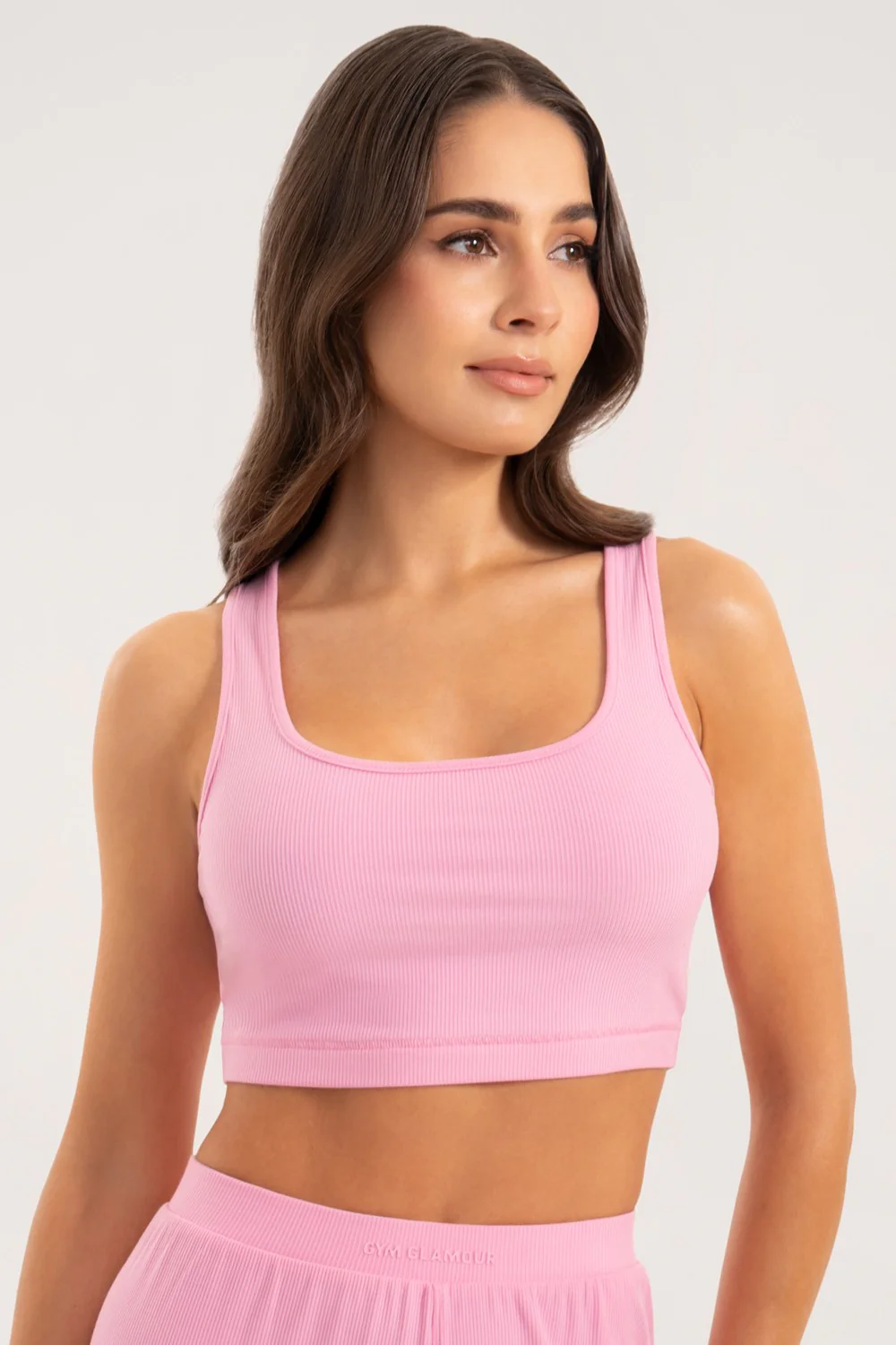 Light Pink Casual Crop top