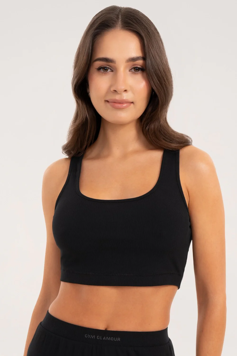 Black Casual Crop top